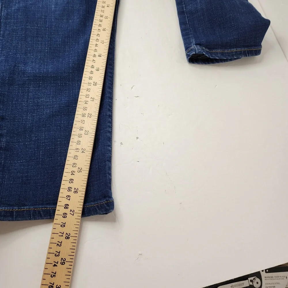 Levi's Womens Boyfriend Jeans Size 32 Blue Dark Wash Denim Inseam 27